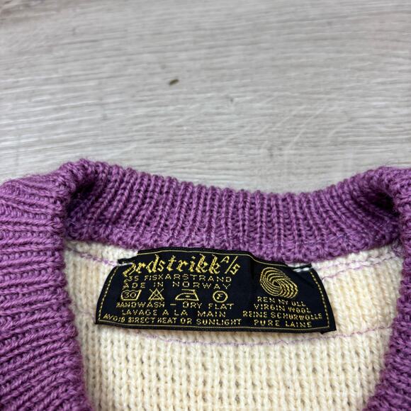 Vintage Nordstrikk Nordic Wool Knit Clasp Cardigan Sweater M's L W's XL Cottage - Picture 4 of 9